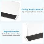 PATIKIL 4 Pack Shelf Dividers for Closet Organization, 11.1x1.6x4 Acrylic Magnetic Closets Separator Kitchen Cabinet Shelves Under Bed Blocker for Bedroom Kitchen Office, Clear