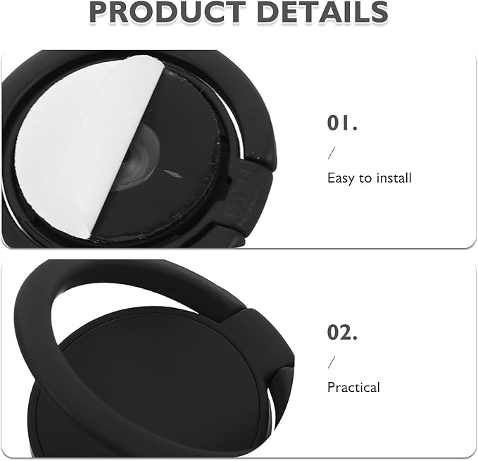 8pcs Wall Mounted Sunglass Holder - 180° Folding Eyewear Storage Organizer - Adhesive Glasses Holder for Home Office Car Driver Workshop Black