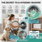 Washing Machine Cleaning Tablets: Powerful Deep Cleaning for Front Loader & Top Load Washer Machines - Clean Inside Drum and Laundry Tub Seal (24 pieces)
