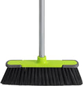 Green Indoor Broom 54" Long Handle House Broom for Floor Cleaning Sweeping Broom for Kitchen, Garage, Lobby, Patio and Garden
