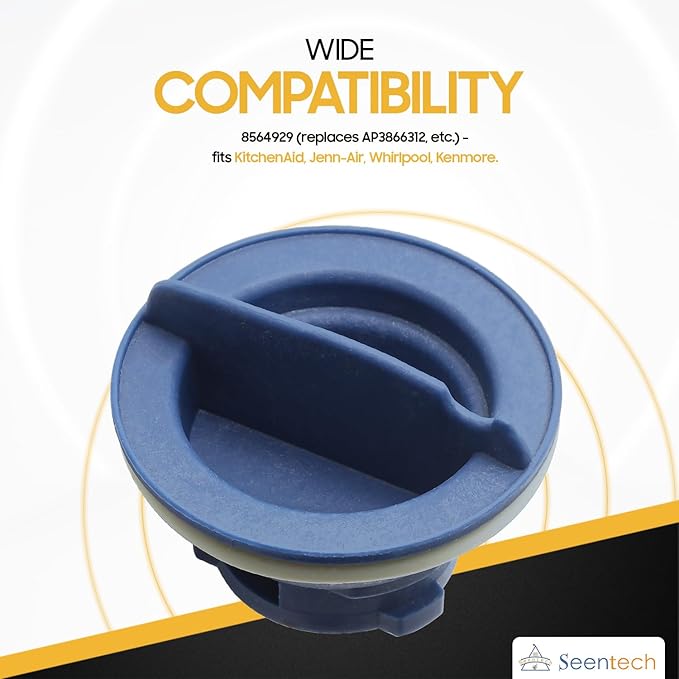 Seentech W10077881 Dishwasher Rinse Aid Cap Replacement – Fits Whirlpool & KitchenAid Models – Replaces WPW10077881, PS11748135, AP6014865 8564929