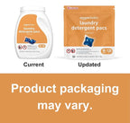 Amazon Basics Laundry Detergent Pacs, Fresh Scent, HE Compatible, Dissolves in Cold Water, Easy to Use, 120 Count (Previously Solimo)