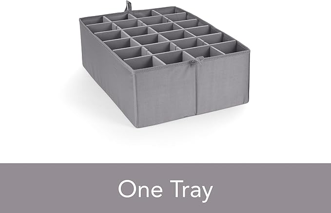 Covermates Keepsakes - Adjustable Zip-Top Storage Box - Configurable FlexGrid Compartments - Heavy Duty Polyester- Reinforced Handles - Stackable Design - Indoor Storage, Beige Heather