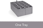Covermates Keepsakes - Adjustable Zip-Top Storage Box - Configurable FlexGrid Compartments - Heavy Duty Polyester- Reinforced Handles - Stackable Design - Indoor Storage, Beige Heather