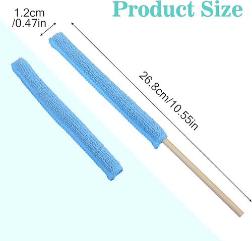14 Pcs Microfiber Detail Duster Sticks,Small Dust Brush for Tight Spaces,Disposable Crevice Cleaning Tool,Microfiber Mini Fan Cleaner Duster for Vent,Window,Car,Home & Office
