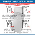 Lavender Washer Cleaner Tablets 24 Count – Septic Safe Washing Machine Cleaner & Odor Eliminator – Deep Cleaning Descaler for HE Front & Top Load Washers – Laundry Tub & Drum Cleaner