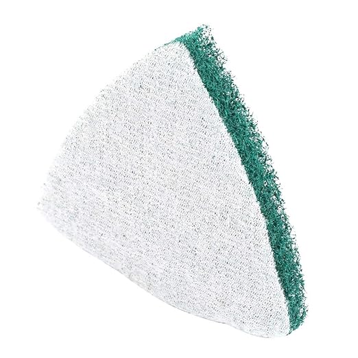 YWBL-WH 5Pcs Scouring Scrub Pads, Reusable Triangle Polishing Pad Self Adhesive Plate Grinding Machine Accessories, 3.5 * 3.5 * 3.5inch
