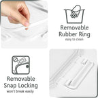 30 Pieces Glass Food Storage Containers with Upgraded Snap Locking Lids,Glass Meal Prep Containers Set - Airtight Lunch Containers, Microwave, Oven, Freezer and Dishwasher Friendly (White)
