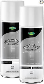 Stainless Steel Cleaner Spray, Sink Cleaner, Kitchen Appliance Cleaner, Fingerprint and Residue Remover for Kitchen Appliance, Refrigerator, Sink and Microwave(Pack of 2)
