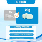 6-Pack Dishwasher Detergent and Deodorizer Tablets, Deep Clean Formula, Dishwasher Safe, Removes Scale, Odors, and Hard Water Residue (Lemon Scent)