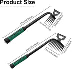 2 Pack Uprooting Weed Pulling Tools,Garden Hand Weeder Tools, Manual Multifunctional Weeders Gardening Tools for Yard and Garden(5Tines+11Tines)