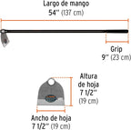 TRUPER AL-1M Round Eye Hoes w/ 54" Handle 1.6Lb (0.72Kg)