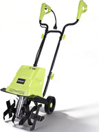 12 Inch Small Electric Corded Garden Tiller Cultivator 13.5 AMP Power Rototiller for Gardening with Adjustable Wheels