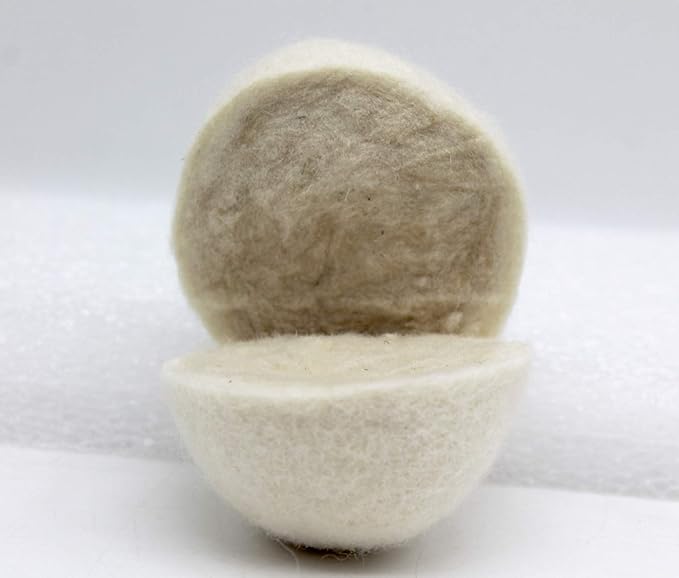 Wooland Wholesale Bulk Laundry XL Premium Wool Dryer Balls - 100% New Zealand Organic Wool Natural Fabric Softener for Sensitive Skin, Babies (75 Count)