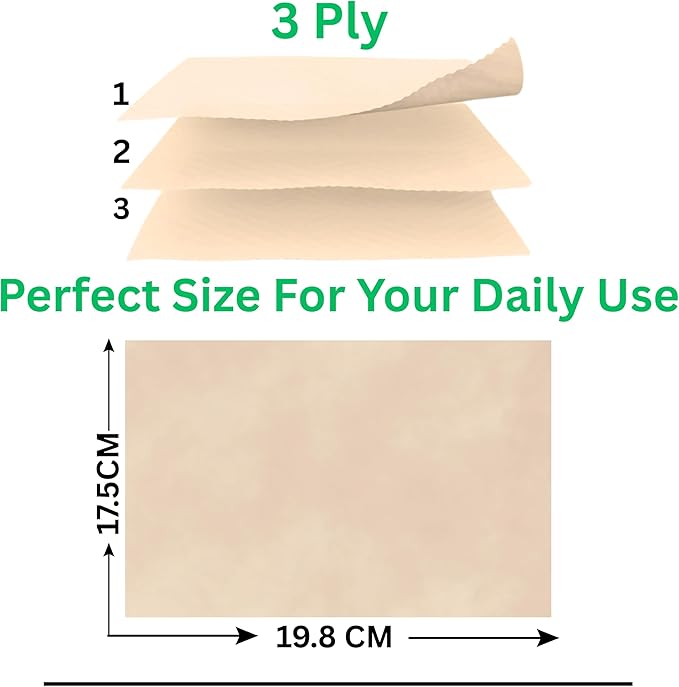 KHAIR Premium Original Natural Bamboo Facial Tissue – Soft, Strong & Eco-Friendly, 2 Pack, 3 ply Tissues, 200 Tissues, 600 Sheets For All type Skin