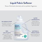 The Clean People Liquid Fabric Softener - Softens & Removes Static Cling - Vegan (50 Fl Oz, Fresh & Clean)
