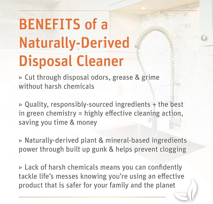 Grab Green Garbage Disposal Freshener and Cleaner Pods, 48 Count, Thyme with Fig Leaf, Plant and Mineral Based, Removes Odors, Loosens Grime, Prevents Clogging