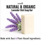 KELEBS 7 Dish Soap Bars | Lavender Essential Oil Formula | Natural & Organic Ingredients | Gentle on Hands | For Plant-Based Kitchens & Light Dishwashing | Biodegradable | No Overpour | Value Pack
