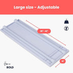 Home in Bold Tension Rod Shelving Expandable Closet Tension Shelf Storage Rack - No Drill Cabinet Tension Rod Shelf for Closet No-Slip | Shelves for Cabinet (NO Screw Installation)