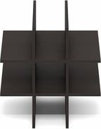 Furinno Cubicle Cube Insert, 9-Compartment Cube Organizer, Geometric Shelf Accessory, Fits into Furinno Triple Thick Cubes, IKEA Kallax, for Organizers and Storage, Black Dark Oak