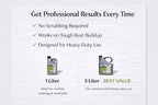 Heavy-Duty Rust Stain Remover for Industrial Use on Metal Surfaces Including Stainless Steel. Our Cleaner and Stainless Steel Rust Remover Gel Needs No Scrubbing, Simply Apply and Rinse off - 5L