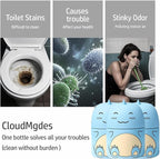 3 PCS Cute Dinosaur-Shaped Toilet Bowl Cleaner Bottle, Automatic Bathroom Toilet Tank Cleaner with Ocean Scent,Septic Toilet Bowl Tablets in Bottles, Automatic Long-Lasting Toilet Cleaner Bottle