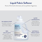 The Clean People Liquid Fabric Softener - Softens & Removes Static Cling - Vegan (100 Fl Oz, Fragrance Free)