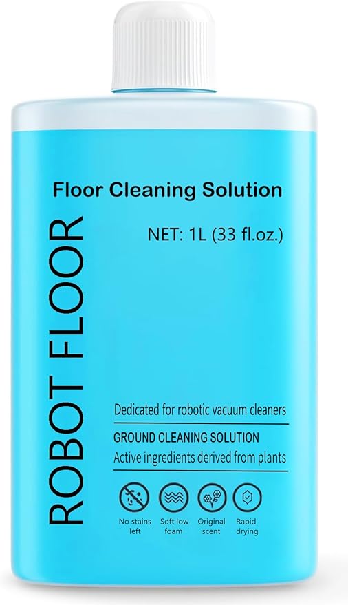 Floor Cleaning Solution, 1L Mop Soap Highly Scented Fragrance Compatible with Roborock Cleaning Solution, Residue & Streak Free, Suitable for All Robot Vacuum Cleaners and All Mop Types, 33OZ