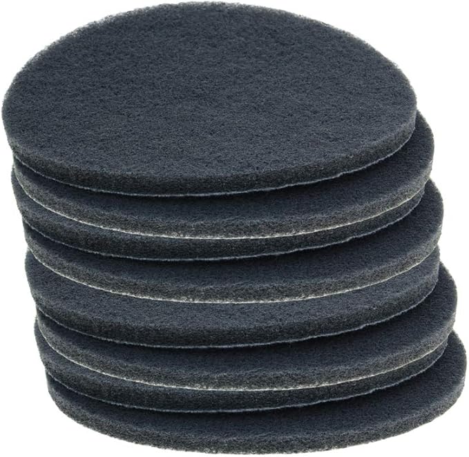 Auniwaig 1000-Grits 7 Inch Scrubber Scouring Pads, Drill Scuffing Disc Hoop and Loop Surface Conditioning Disc Drill Powered Brush Tile Scrub Scouring Pads 8pcs
