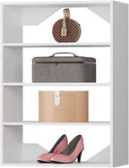 MODCART Short Tower Closet Unit, Modular Closet System, Wood Closet System Organizer with Storage for Walk In Closets, Clothing Rack Wardrobe Closet for Hanging Clothes, Bedroom, White, 25.5"W