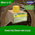 Grease Trap Cleaner cubes for wastewater treatment from grease and oil, 4bln. CFU/g (4 cubes x 2 pounds = 8 pounds)