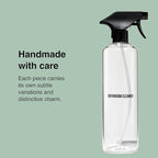 Public Goods Empty Glass Spray Bottle for Bathroom Cleaner | Refillable Spray Bottle for Cleaning | Made with Clear Borosilicate Glass for Toilets, Tile, Showers, Sinks | BPA Free | 24 Oz