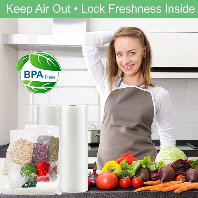 O2frepak 200 Pint 6" x 10" Vacuum Sealer Bags with BPA Free and Heavy Duty, Vacuum Seal Food Sealer Bags,Great for Food Storage Vaccume Sealer PreCut Bag