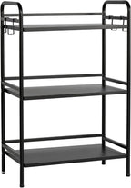 HDANI Storage Shelves, 3-Tier Metal Storage Rack with Shelf,Shelf Organizer,Garage Standing Shelving Unit for Laundry,Bathroom,Kitchen,Pantry, Closet,23.6''W X 13.8''D X 36.2 H'',Black