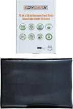 15" x 20" Vacuum Seal Bags Black and Clear, Precut Vacuum Sealer Bags for Food Storage, Heavy Duty Commercial Grade 5 Mil Vacuum Bags, 50 Count
