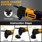 Cordless Oscillating Multitool Compatible with DeWalt 20V Max Battery, Tool Only, 6 Speeds 8,500-21,000 RPM, Bulit-in LED Light, 22 Accessories, Oscillating Power Tools for Scraping Cutting Sanding