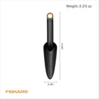 Fiskars Eco Transplanter with Narrow Curved Spade, Depth Markings, Ergonomic Handle, UV Resistance, Ideal for Seedlings and Small Plants