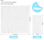 100 Pack Paper Napkins Guest Towels Disposable, Premium Quality 2-ply Dinner Napkins Disposable Soft, Absorbent, Party Napkins Wedding Napkins for Kitchen, Dinners or Events (white paper, Count, 100)