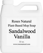 Sandalwood Vanilla Plant-Based Floor Cleaner Mop Soap – 32 oz | Streak-Free, Highly Scented, Concentrated Mop Solution for Tile, Vinyl, Hardwood & Sealed Floors | Non-Toxic, Eco-Friendly, Made in USA