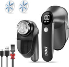 DBC Rechargeable Fabric Shaver,3-Speed Lint Remover for Clothes LED Display, 15000r/Min Powerful Motor, Large Shaving Head Lint Shaver for Clothes, 6-Leaf Blades, Lint Ball, Furniture, Fuzz