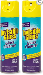 Invisible Glass 91160-2PK Premium Aerosol Glass and Window Foaming Cleaner Spray – Cleans Glass, Windows, Mirrors, Shower Doors, and More – Streak-Free, Ammonia-Free, Tint-Safe – 19 oz (Pack of 2)