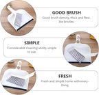 NOLITOY Mini Broom and Dustpan Set 2 Packs White Desktop Cleaning Supplies Table Sweeping Tools for Kitchen Home Office Tea Table Cleanup