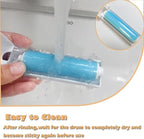 Mini Reusable Lint Roller for Travel, 8 Pack Washable Foldable Lint Remover with Sticky Gel, Portable, Compact and Easy to Clean for Clothes and Luggage Use (Blue)