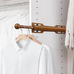 FIRJOY 12" Valet Rod for Closet Pull Out (1 Pack, Wood Grain)