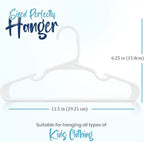 Utopia Home 40 Pack Kids Hangers - 11.5 Inch Plastic Baby Hangers for Closet - Childrens Hanger for Clothes & Infant Hanger for Closet - for Everyday Standard Use (White)