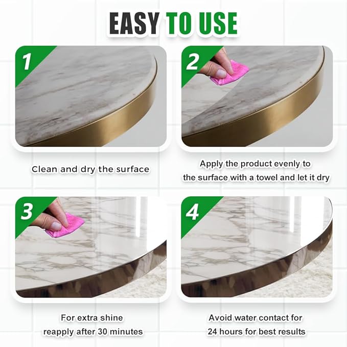 Nano Crystal Coating Agent For Tile & Furniture, 2026 New Granite Countertop Cleaner and Sealer with Protection, Quartz Marble Stone Polish Cleaner for Permanent Hold & Shine Effect Fast Drying (3Pcs)