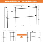 Aheaplus Industrial Pipe Clothing Rack, Reversible 13FT Clothes Rack for Hanging Clothes, Heavy Duty Garment Racks, Wall Mounted Closet Wardrobe, Corner L Shaped Walk-in Closet System, Black