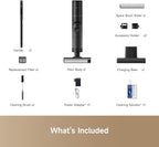 DREAME H12S Cordless Vacuum Mop, Vacuum and Mop at The Same Time, Wet Dry Vacuum for Hard Floors, Edge Cleaning, Hot Air Drying, Smart Floor Cleaner Machine Great for Sticky Messes on Multi-Surfaces