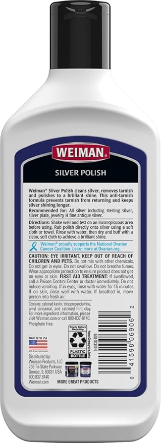 Weiman Silver Polish, 8 ounce Bottles, pack of 2