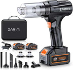 Handheld Cordless Vacuum Cleaner - 50000Pa High-Power Brushless Motor, Rechargeable Car Vacuum with 2 Batteries & Charger, 6-in-1 Portable Vacuum Cleaners for Home, Pet Hair, Keyboard, Black